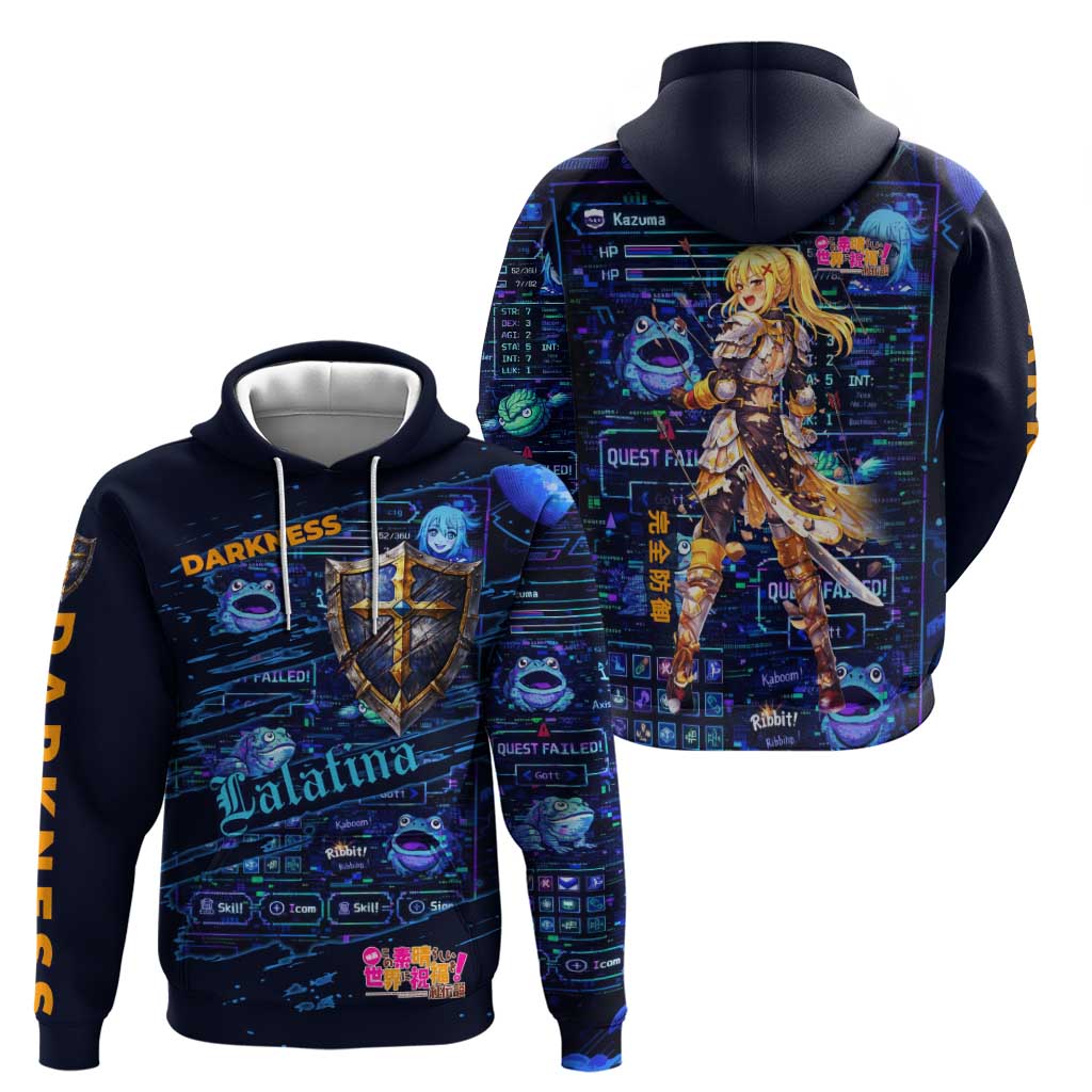 Darkness Lalatina Zip Hoodie Retro Anime RPG Interface Style