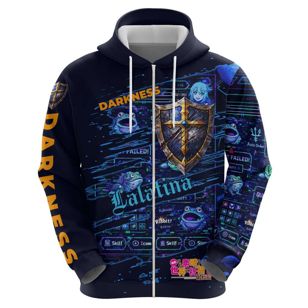 Darkness Lalatina Zip Hoodie Retro Anime RPG Interface Style
