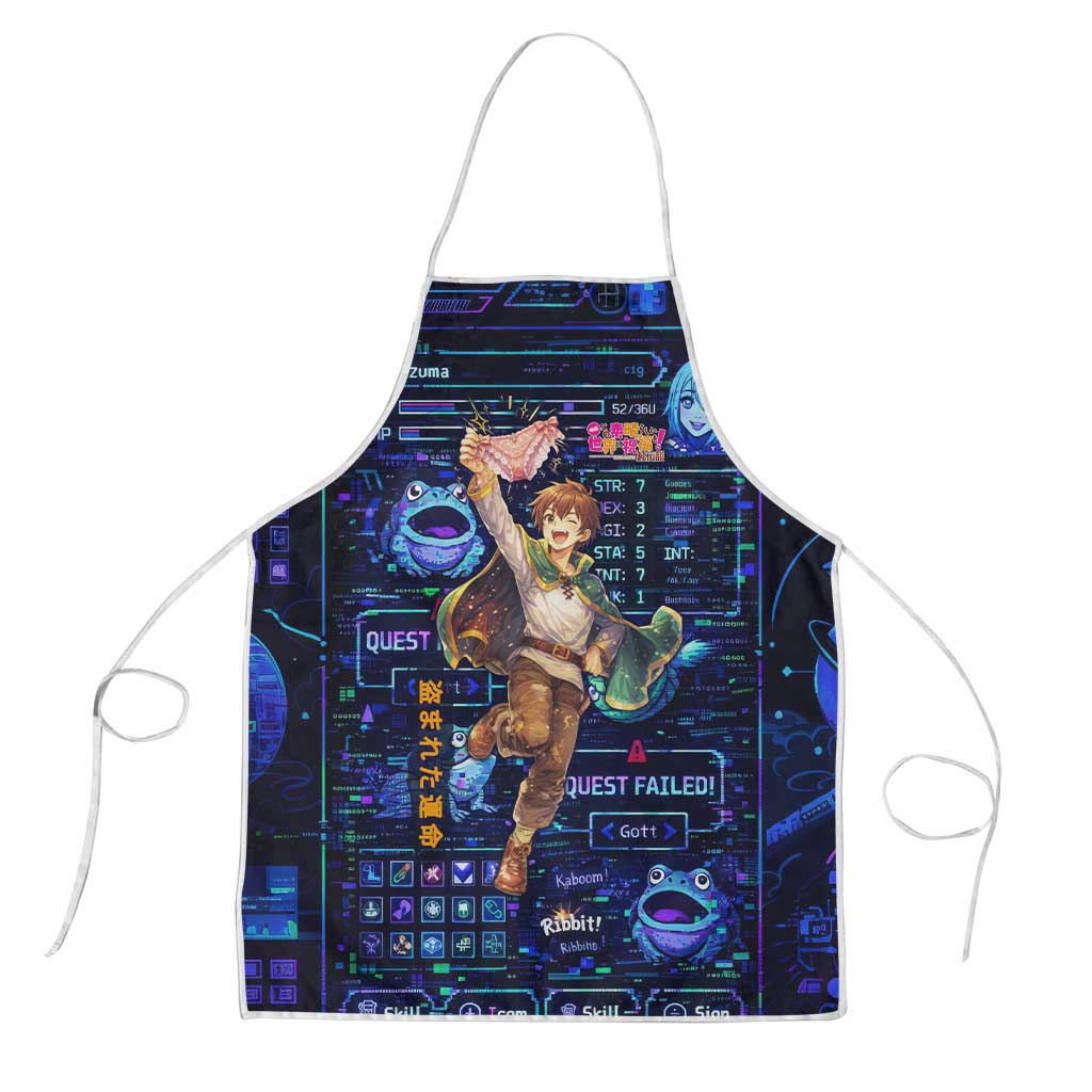 Kazuma Steal Skill Apron Retro Anime RPG Interface Style