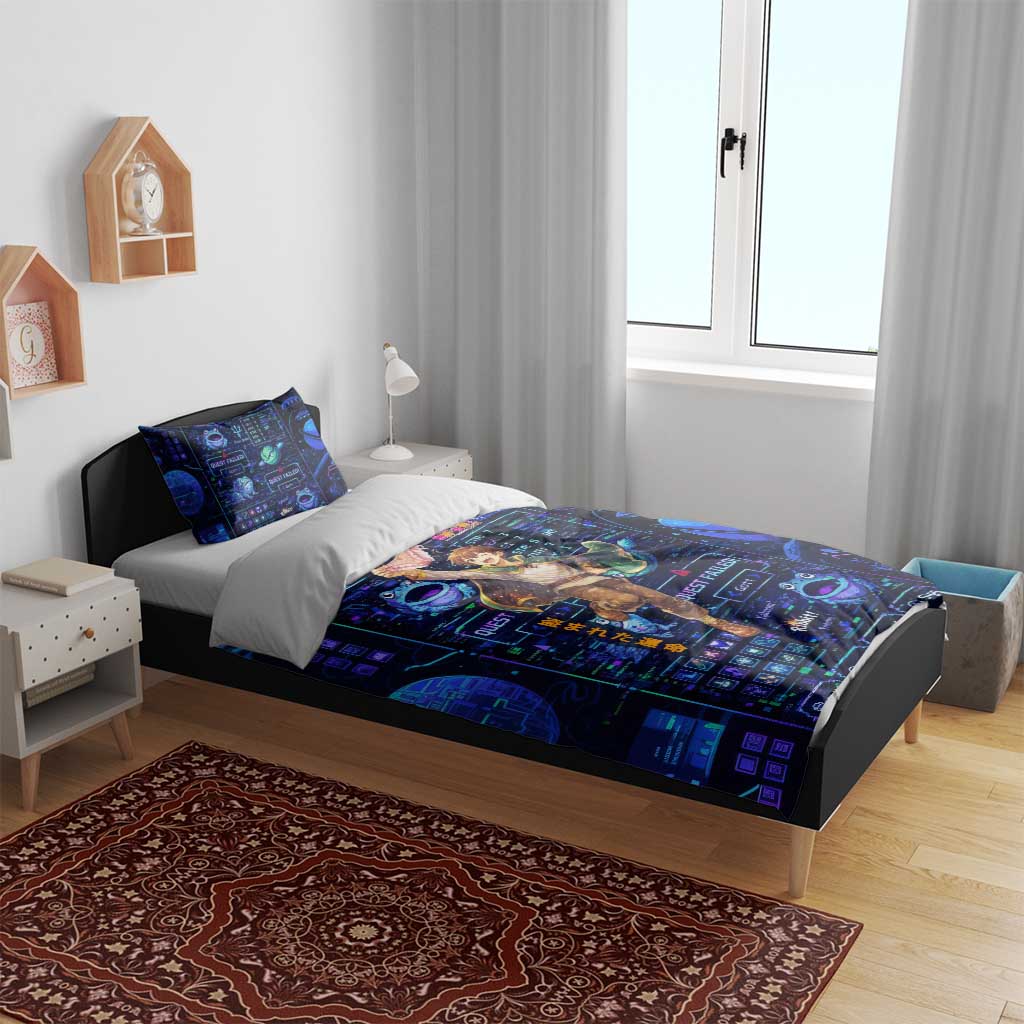 Kazuma Steal Skill Bedding Set Retro Anime RPG Interface Style