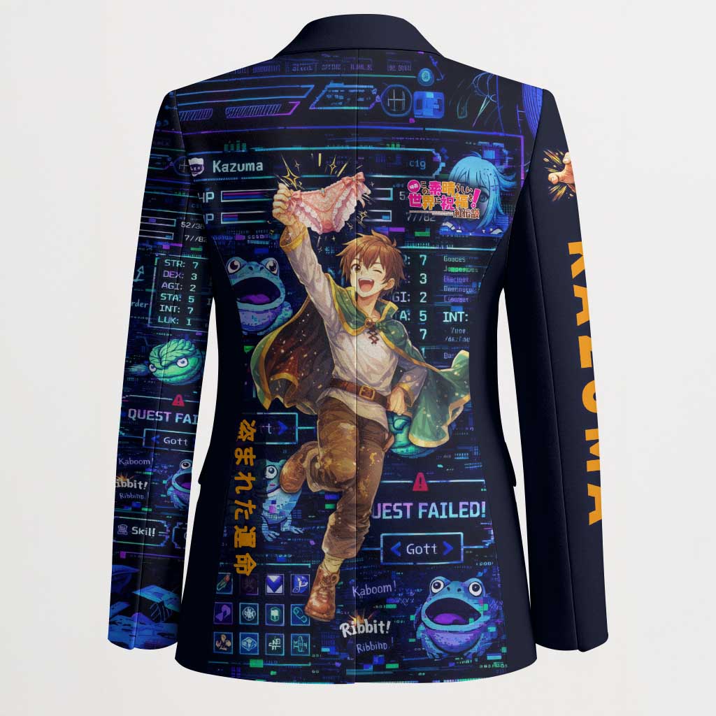 Kazuma Steal Skill Blazer Retro Anime RPG Interface Style