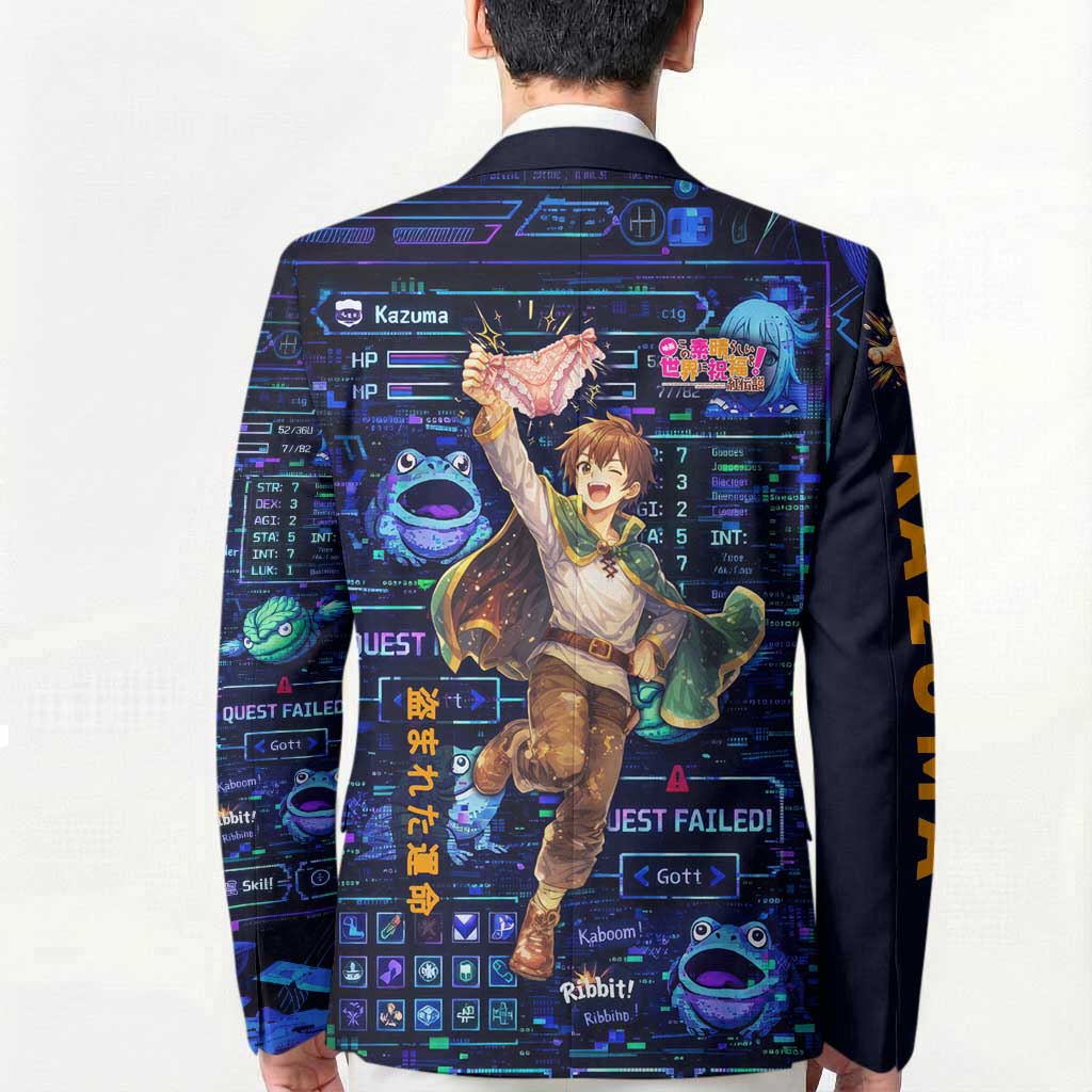 Kazuma Steal Skill Blazer Retro Anime RPG Interface Style