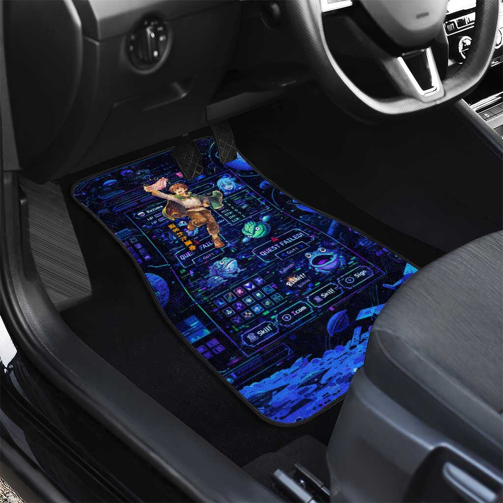 Kazuma Steal Skill Car Mats Retro Anime RPG Interface Style