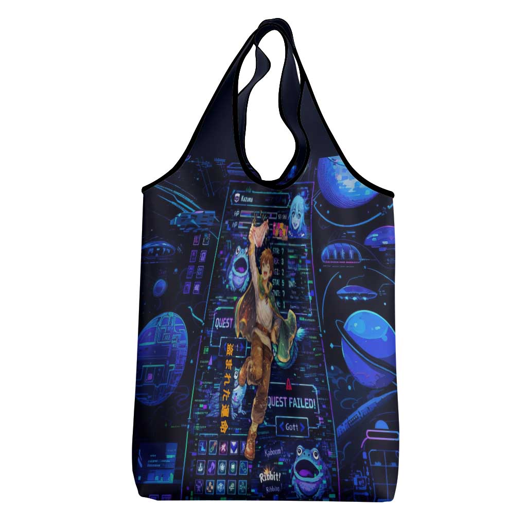 Kazuma Steal Skill Grocery Bag Retro Anime RPG Interface Style