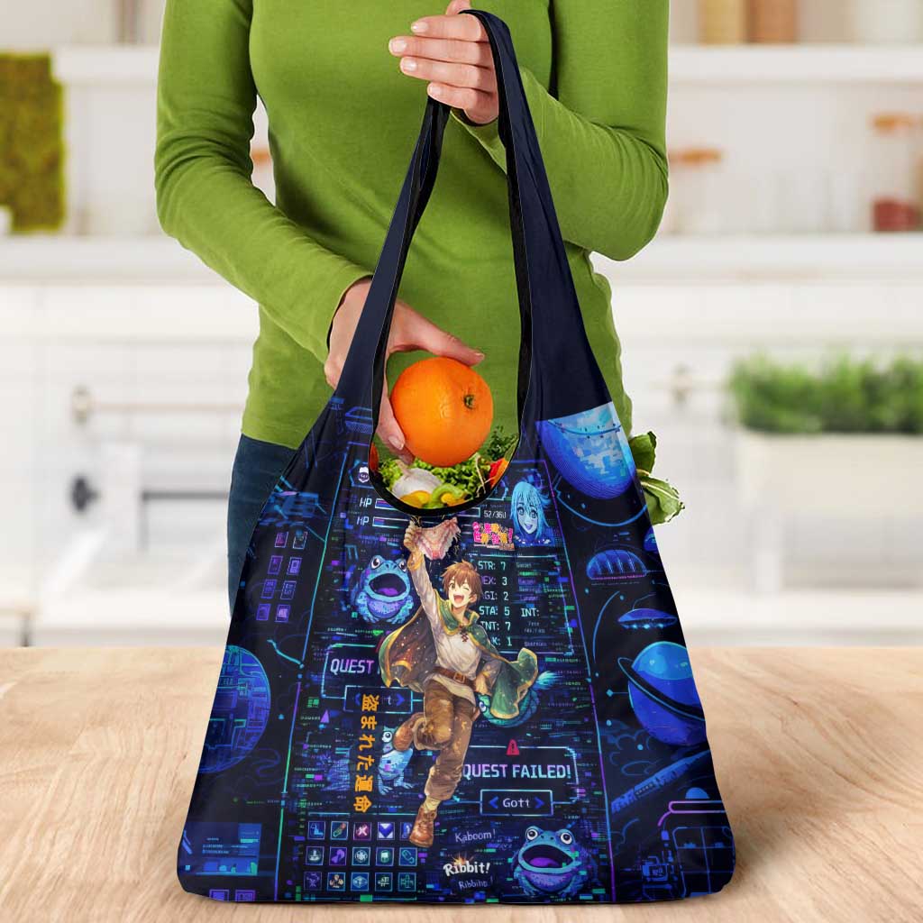 Kazuma Steal Skill Grocery Bag Retro Anime RPG Interface Style