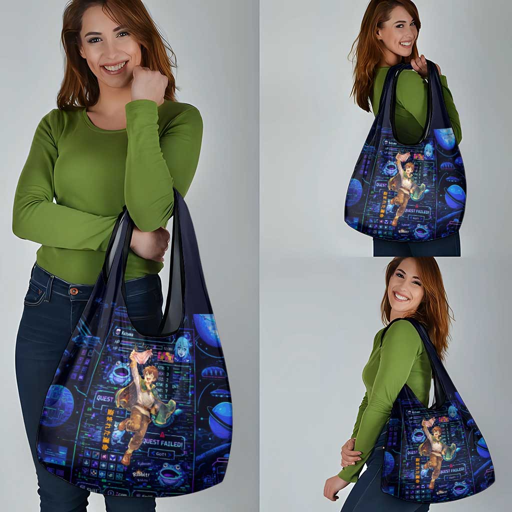 Kazuma Steal Skill Grocery Bag Retro Anime RPG Interface Style