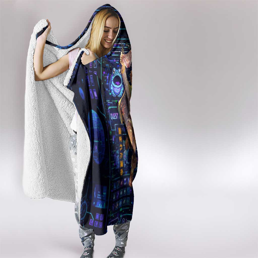 Kazuma Steal Skill Hooded Blanket Retro Anime RPG Interface Style