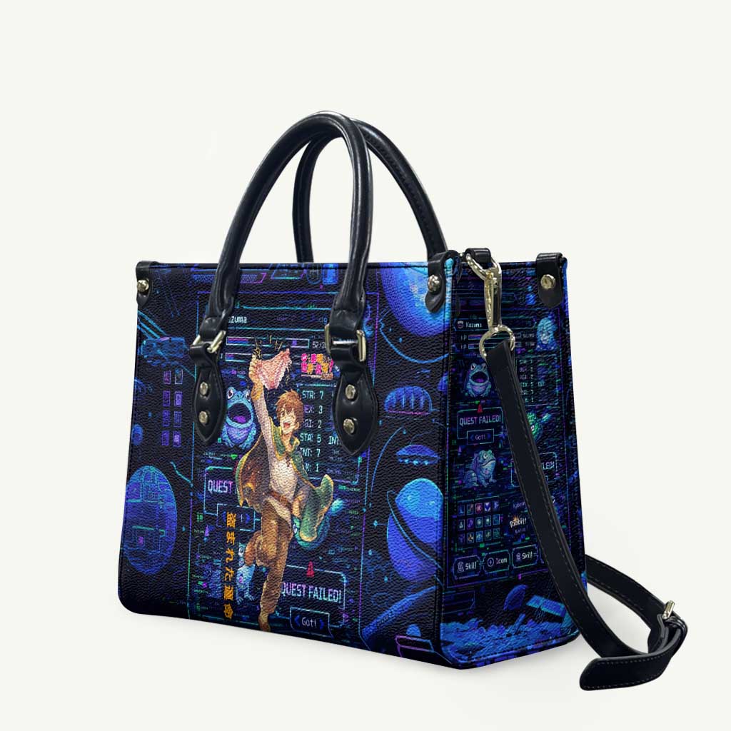 Kazuma Steal Skill Leather Bag Retro Anime RPG Interface Style