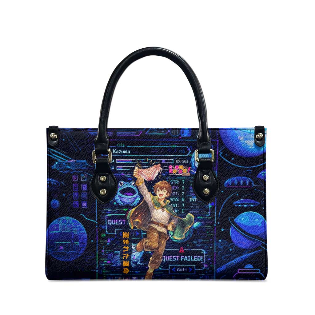 Kazuma Steal Skill Leather Bag Retro Anime RPG Interface Style