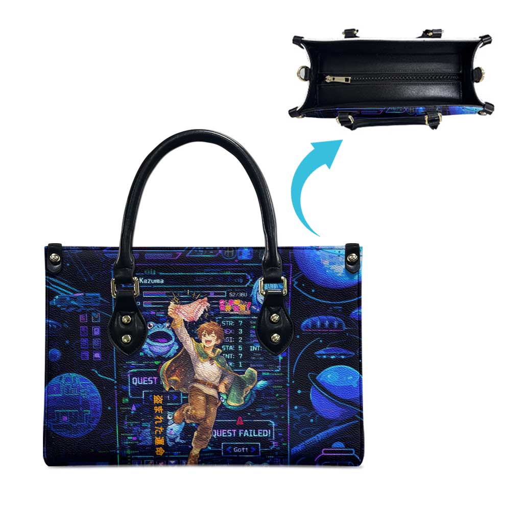 Kazuma Steal Skill Leather Bag Retro Anime RPG Interface Style