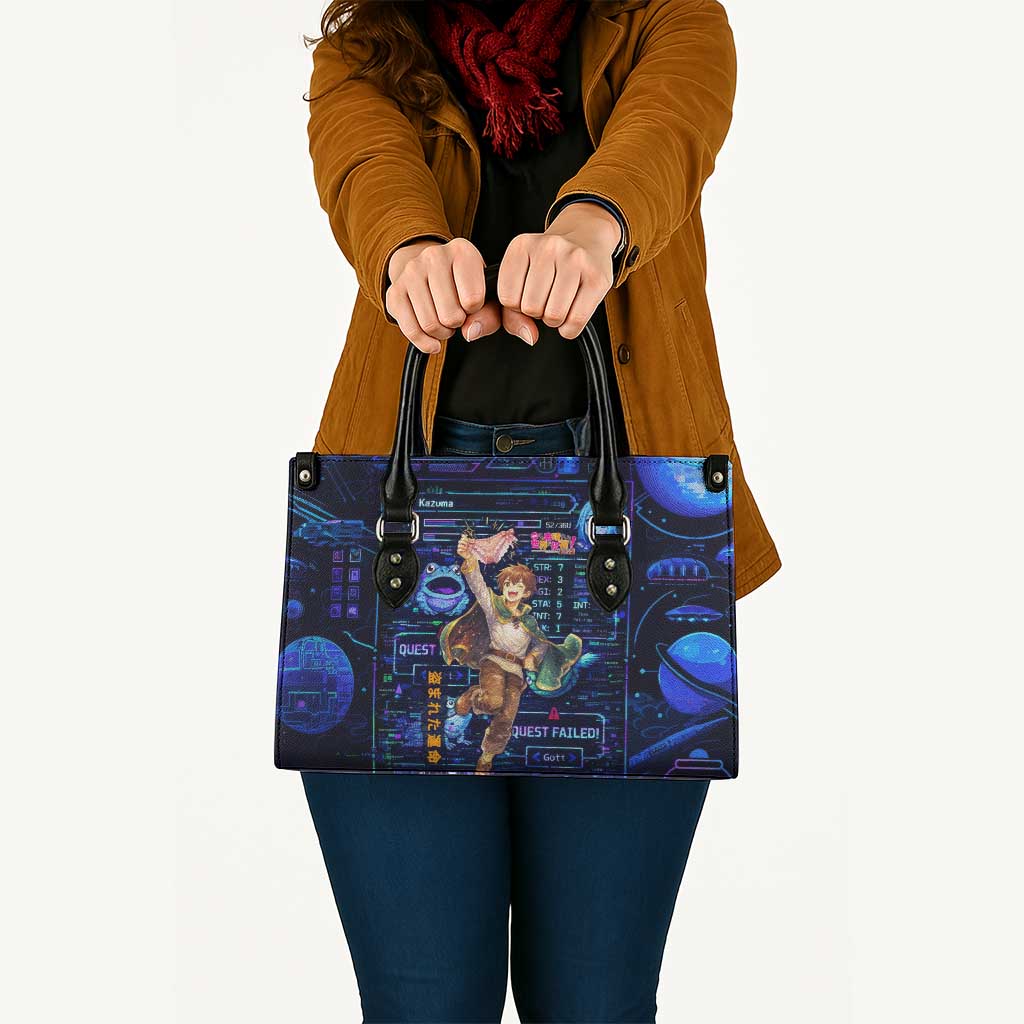 Kazuma Steal Skill Leather Bag Retro Anime RPG Interface Style
