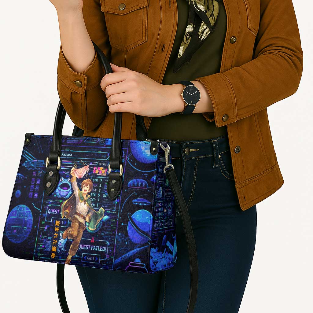 Kazuma Steal Skill Leather Bag Retro Anime RPG Interface Style