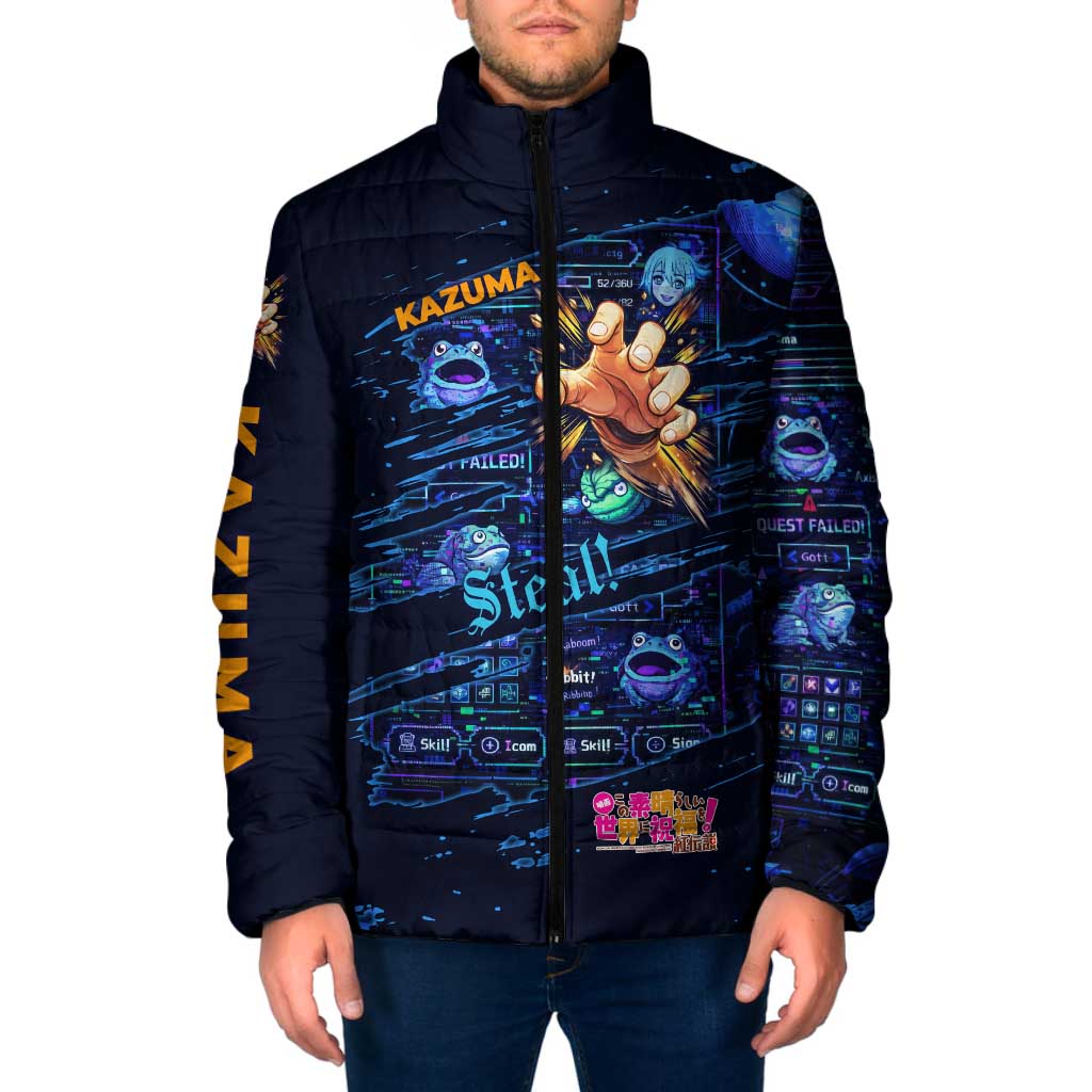 Kazuma Steal Skill Padded Jacket Retro Anime RPG Interface Style