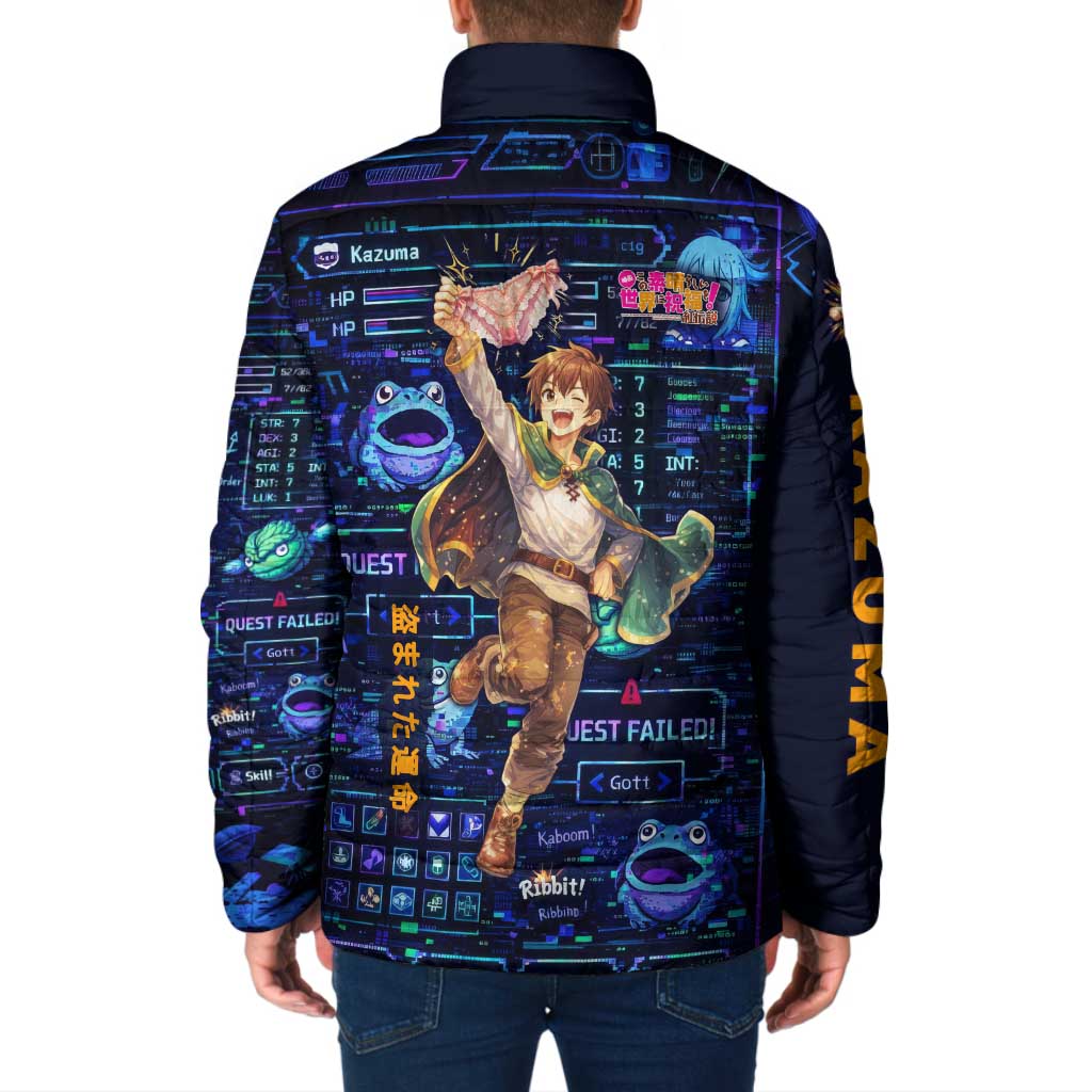 Kazuma Steal Skill Padded Jacket Retro Anime RPG Interface Style
