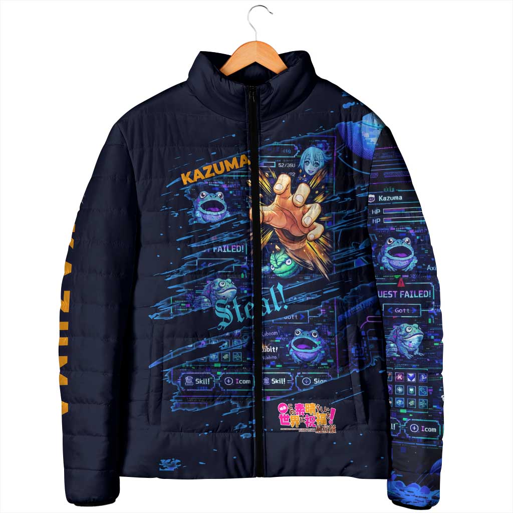 Kazuma Steal Skill Padded Jacket Retro Anime RPG Interface Style