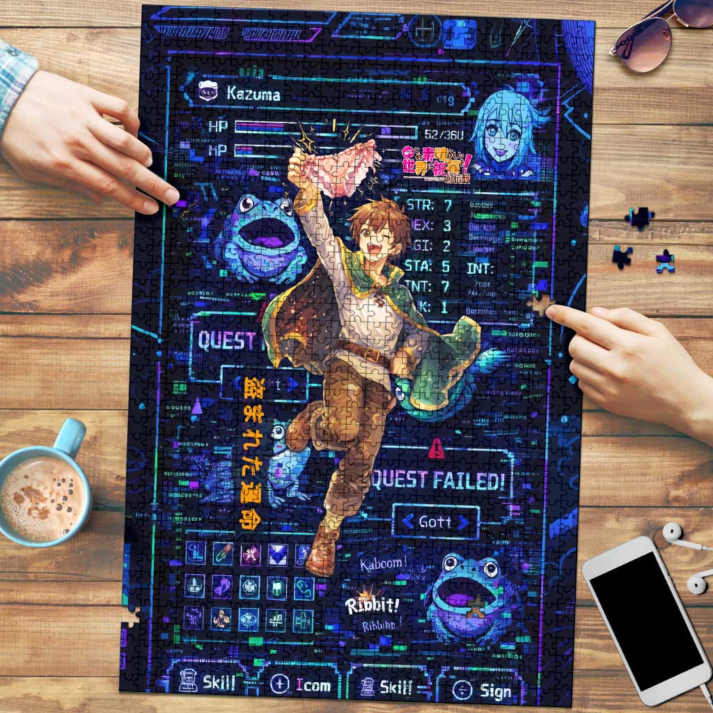 Kazuma Steal Skill Puzzle Retro Anime RPG Interface Style