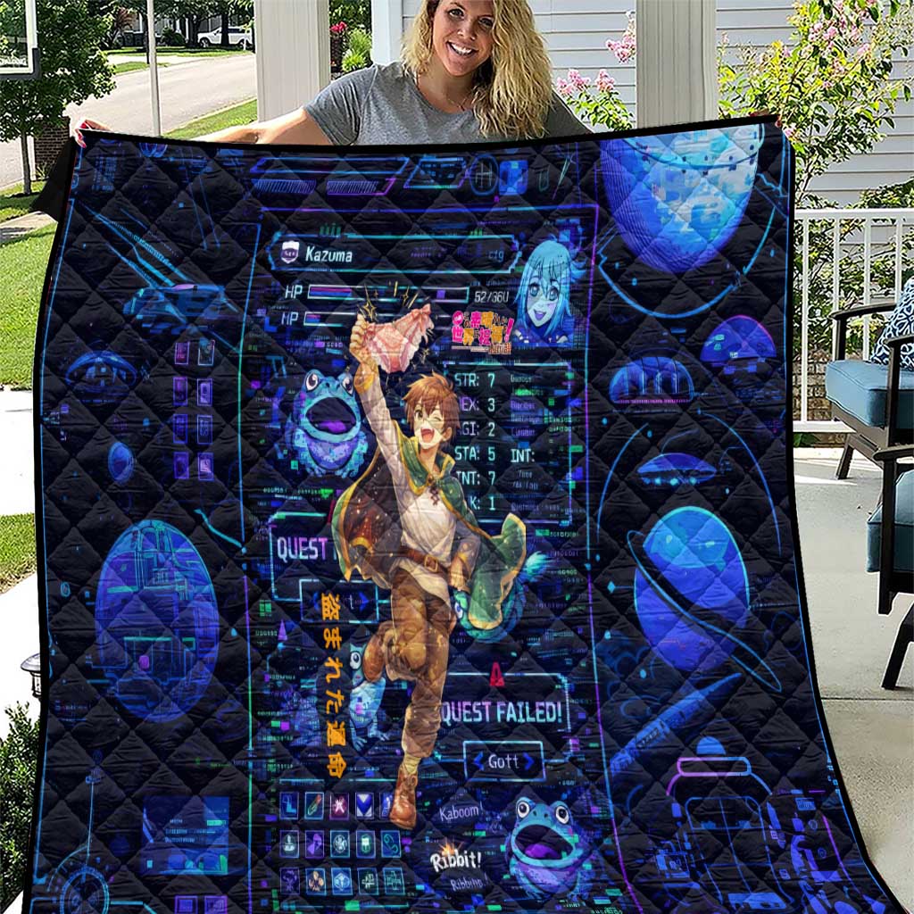 Kazuma Steal Skill Quilt Retro Anime RPG Interface Style
