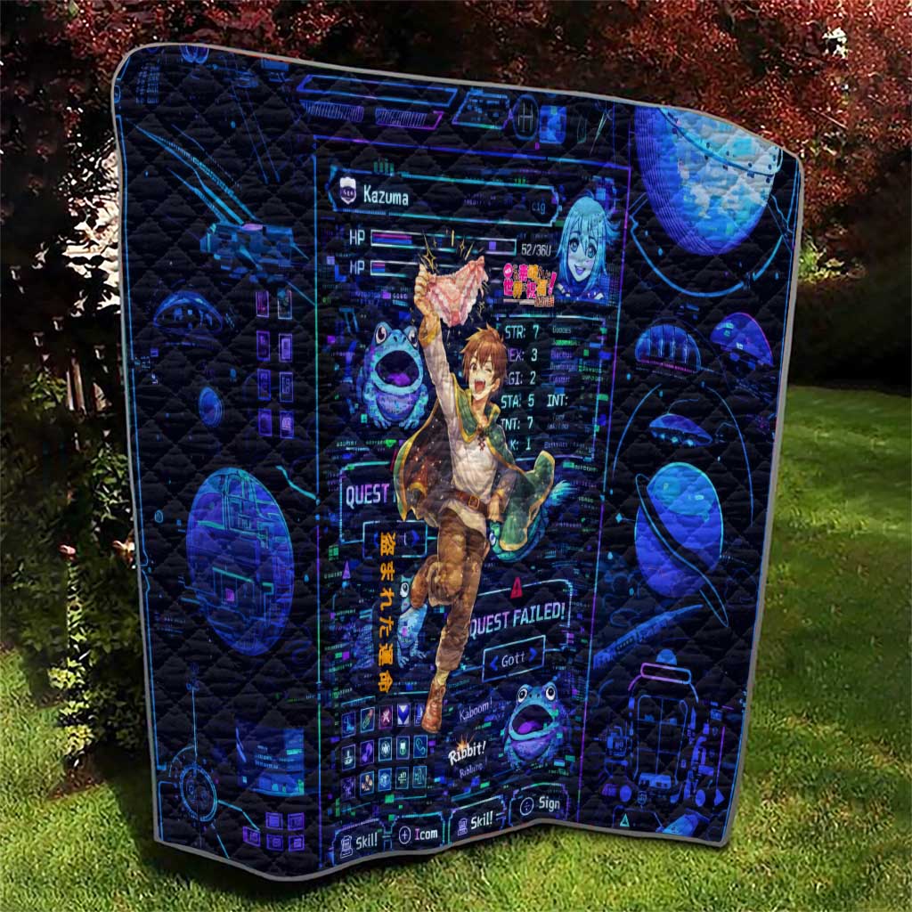 Kazuma Steal Skill Quilt Retro Anime RPG Interface Style