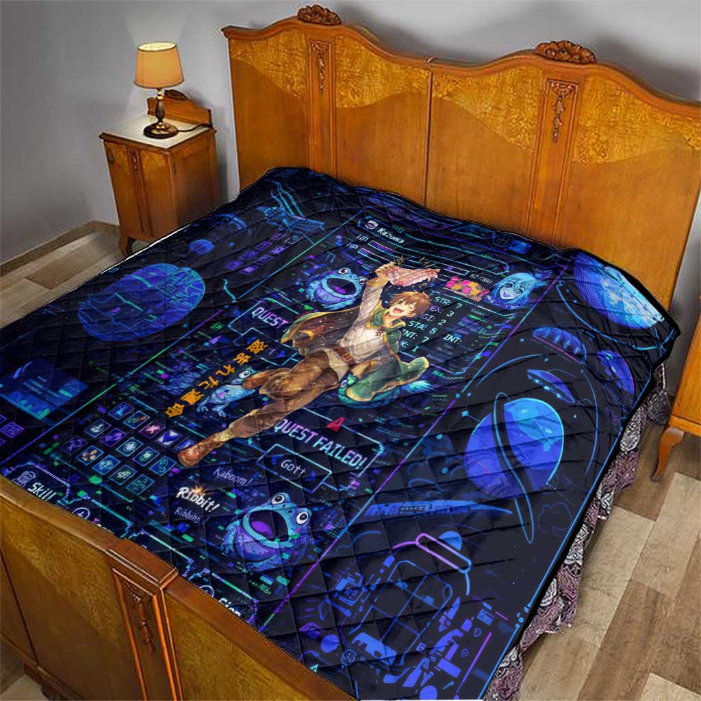 Kazuma Steal Skill Quilt Retro Anime RPG Interface Style