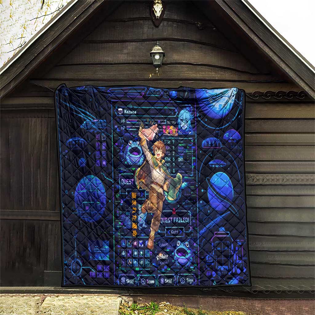 Kazuma Steal Skill Quilt Retro Anime RPG Interface Style