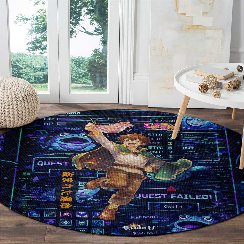 Kazuma Steal Skill Round Carpet Retro Anime RPG Interface Style