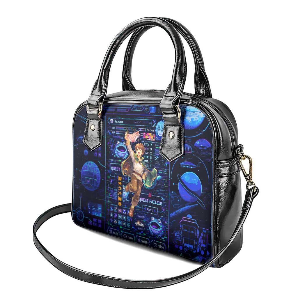 Kazuma Steal Skill Shoulder Handbag Retro Anime RPG Interface Style