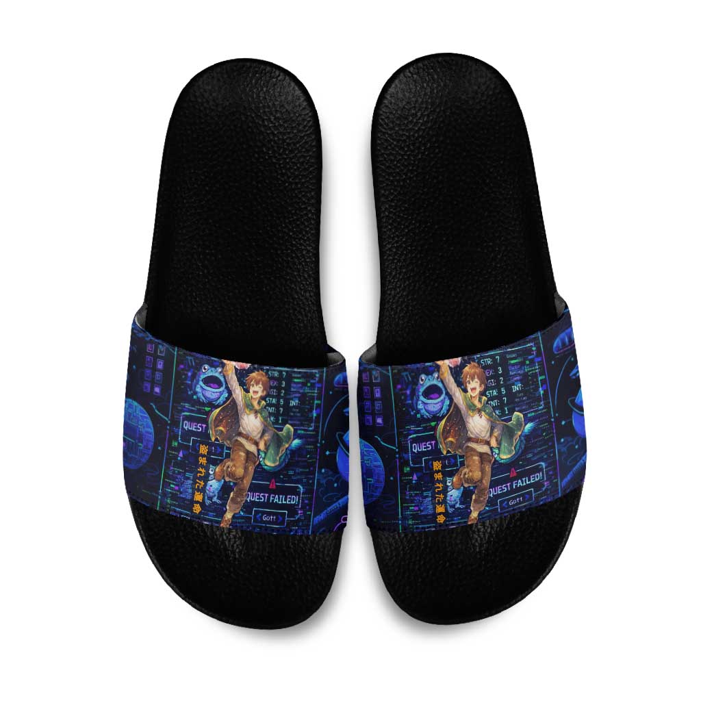 Kazuma Steal Skill Slide Sandals Retro Anime RPG Interface Style