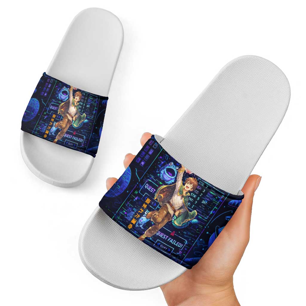 Kazuma Steal Skill Slide Sandals Retro Anime RPG Interface Style
