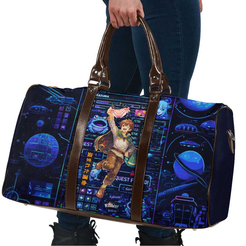 Kazuma Steal Skill Travel Bag Retro Anime RPG Interface Style