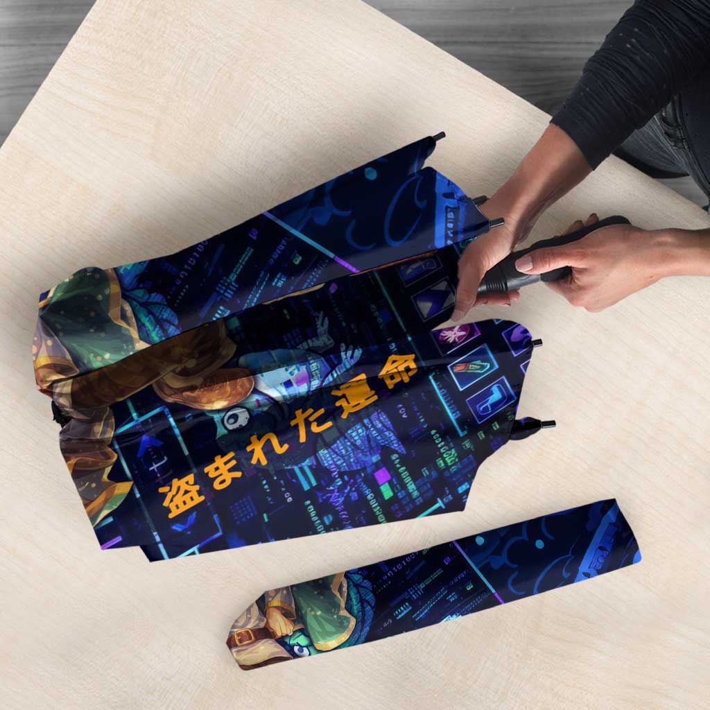 Kazuma Steal Skill Umbrella Retro Anime RPG Interface Style