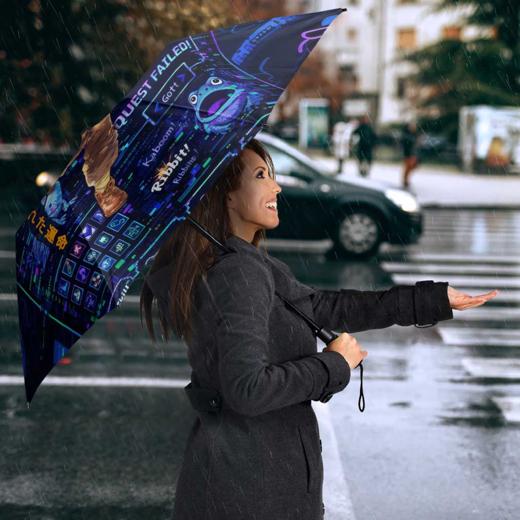 Kazuma Steal Skill Umbrella Retro Anime RPG Interface Style