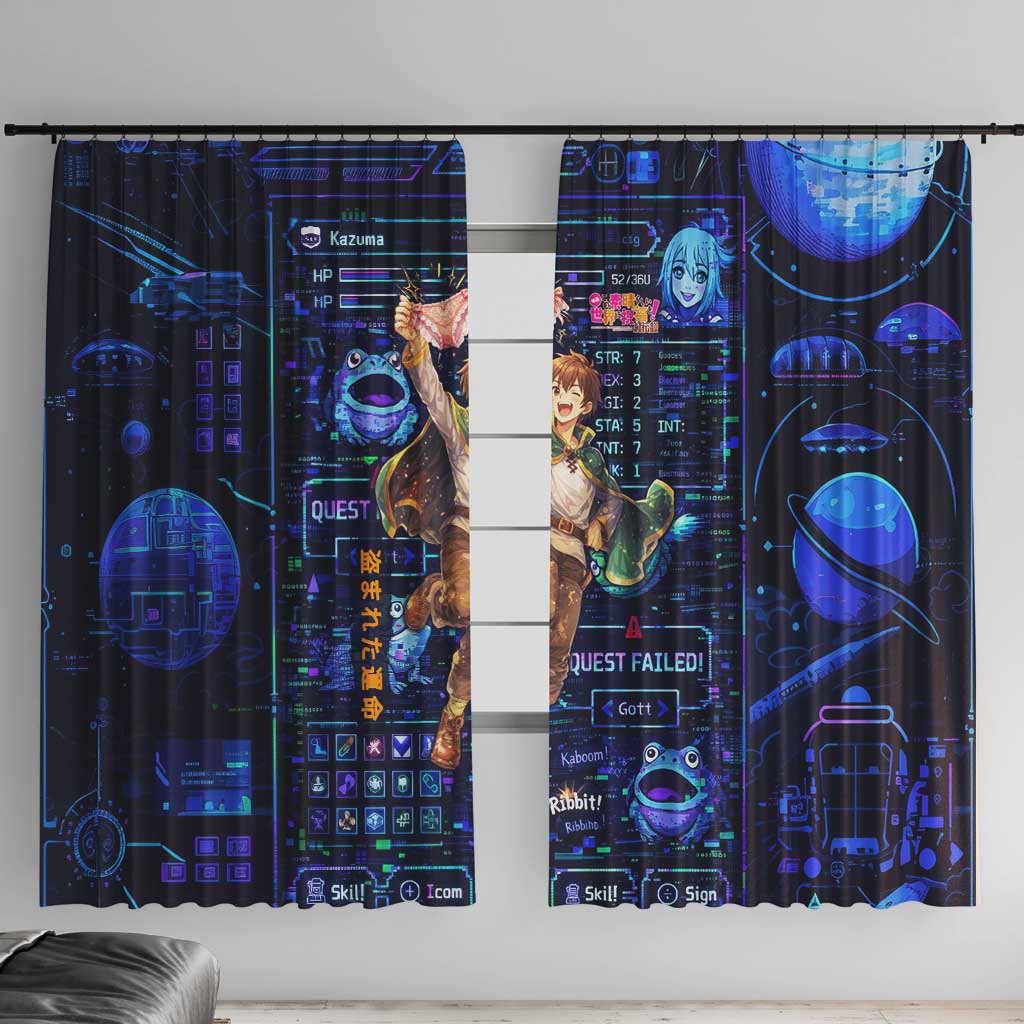 Kazuma Steal Skill Window Curtain Retro Anime RPG Interface Style