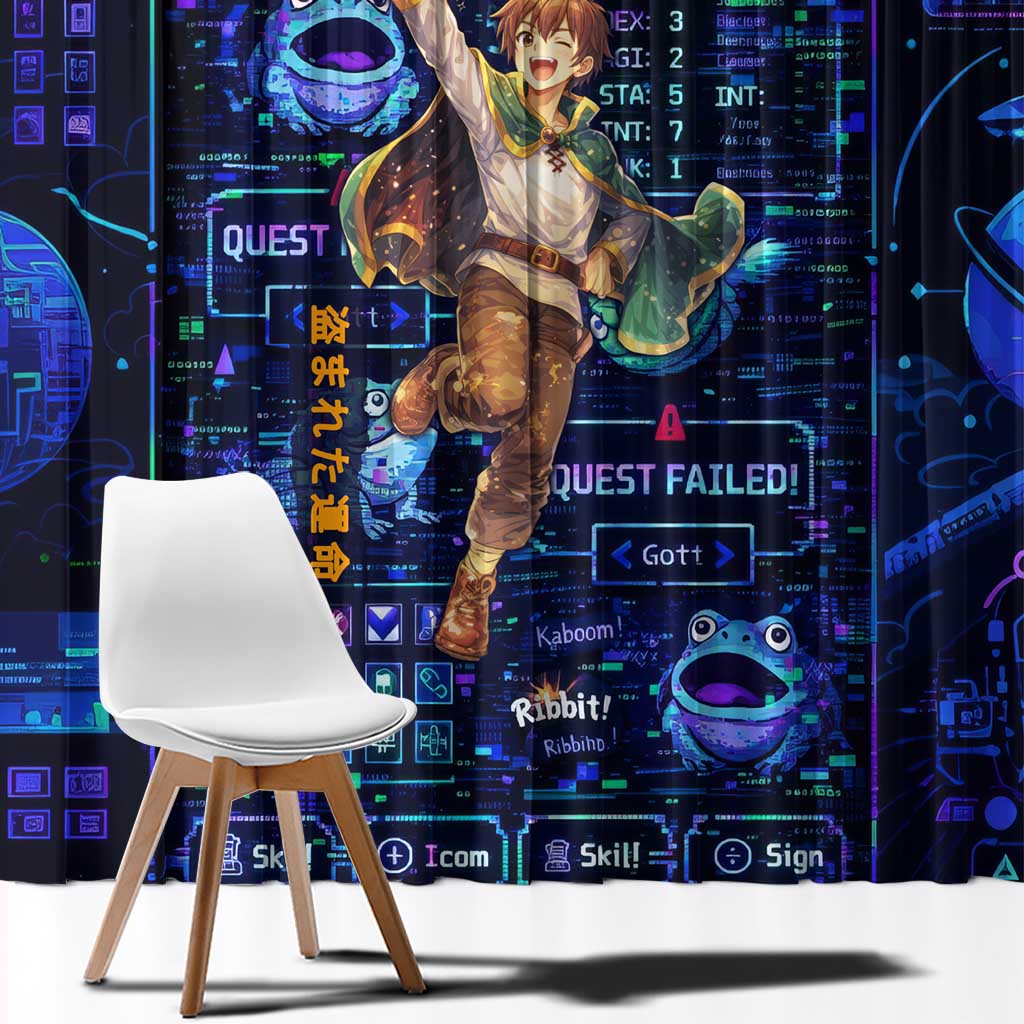 Kazuma Steal Skill Window Curtain Retro Anime RPG Interface Style