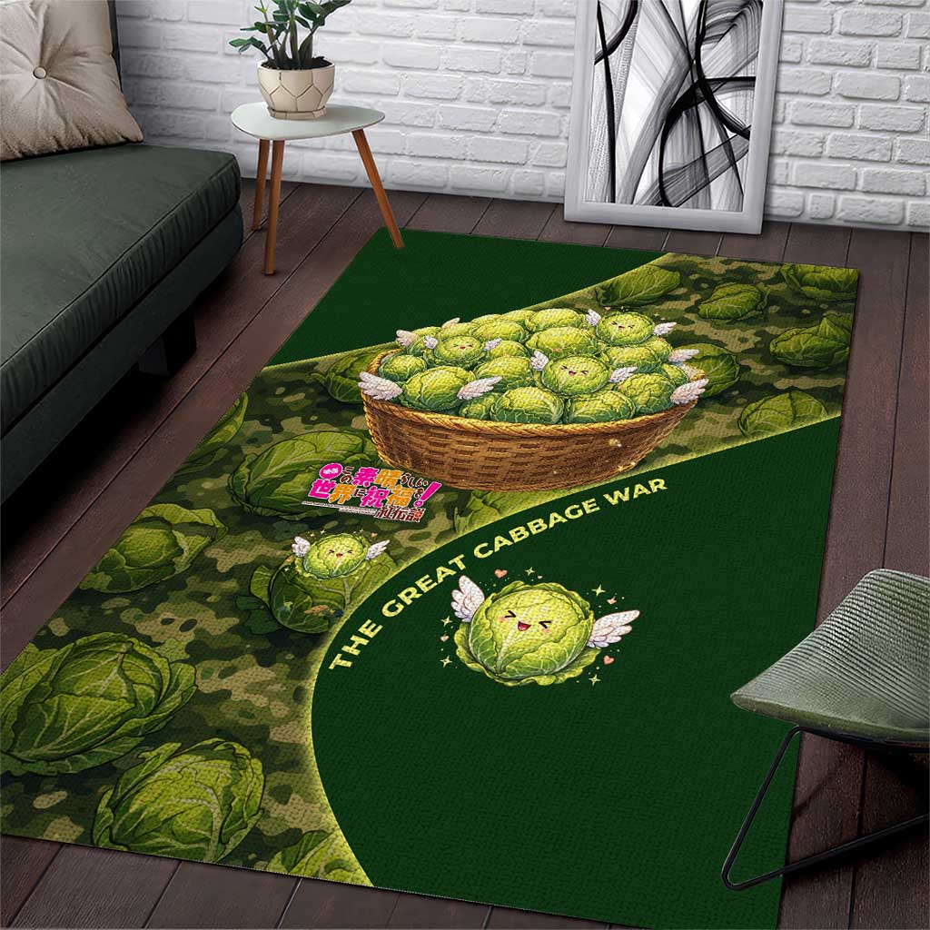The Great Cabbage War Area Rug Whimsical Fantasy Game Art Style