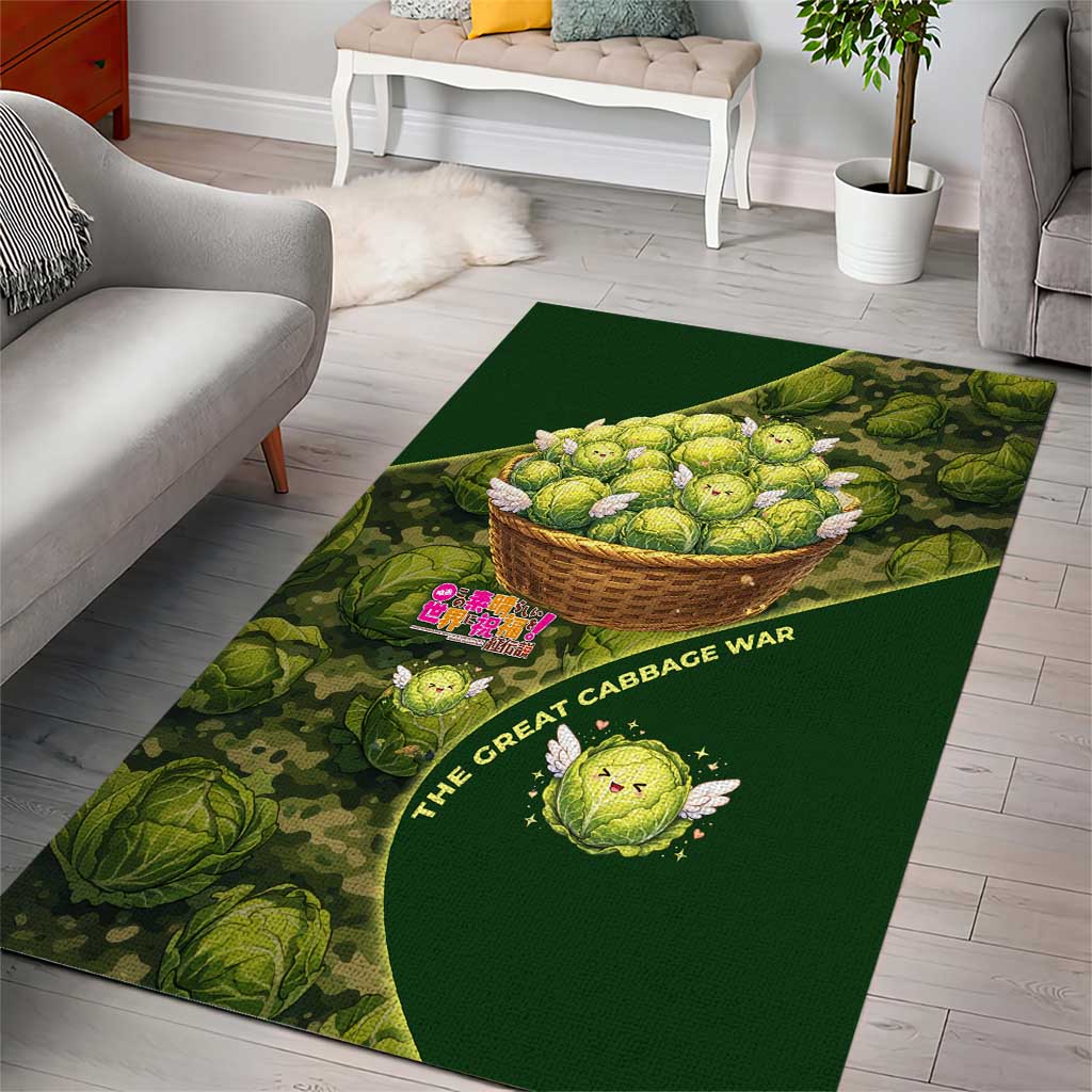 The Great Cabbage War Area Rug Whimsical Fantasy Game Art Style