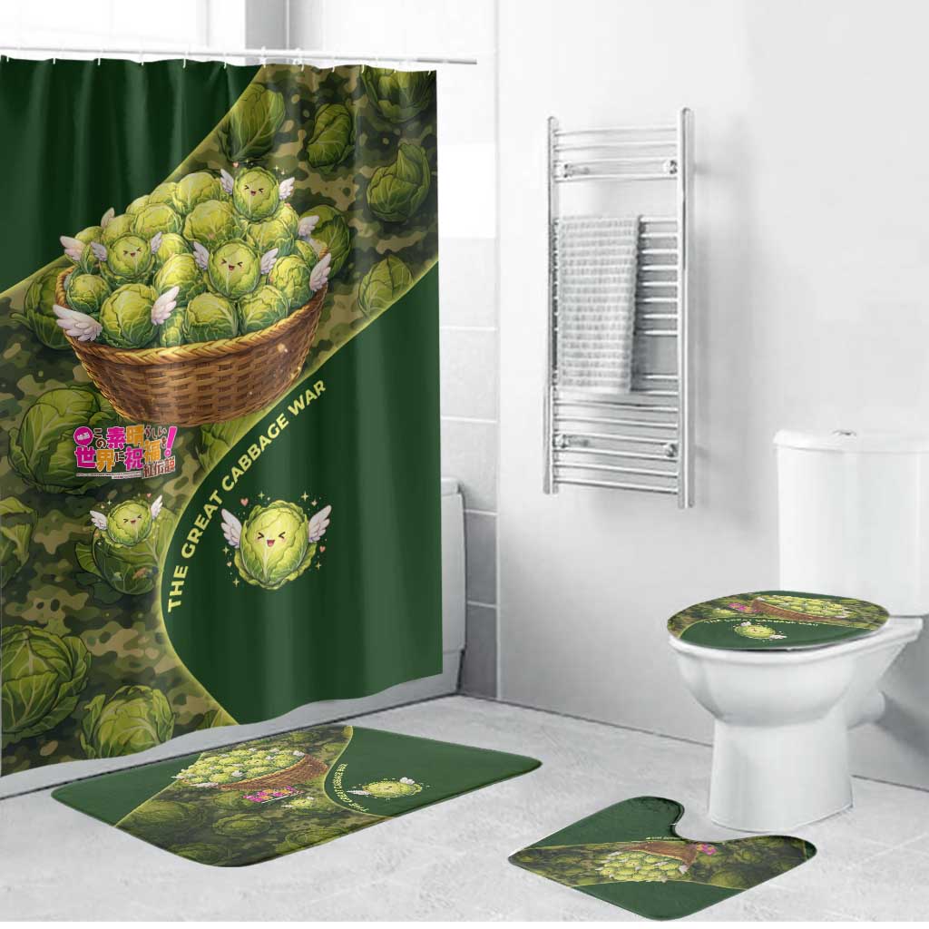 The Great Cabbage War Bathroom Set Whimsical Fantasy Game Art Style