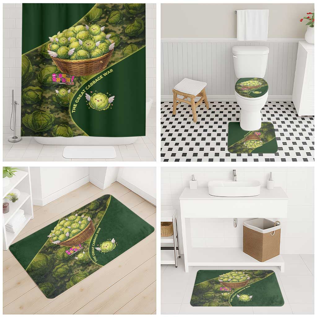 The Great Cabbage War Bathroom Set Whimsical Fantasy Game Art Style