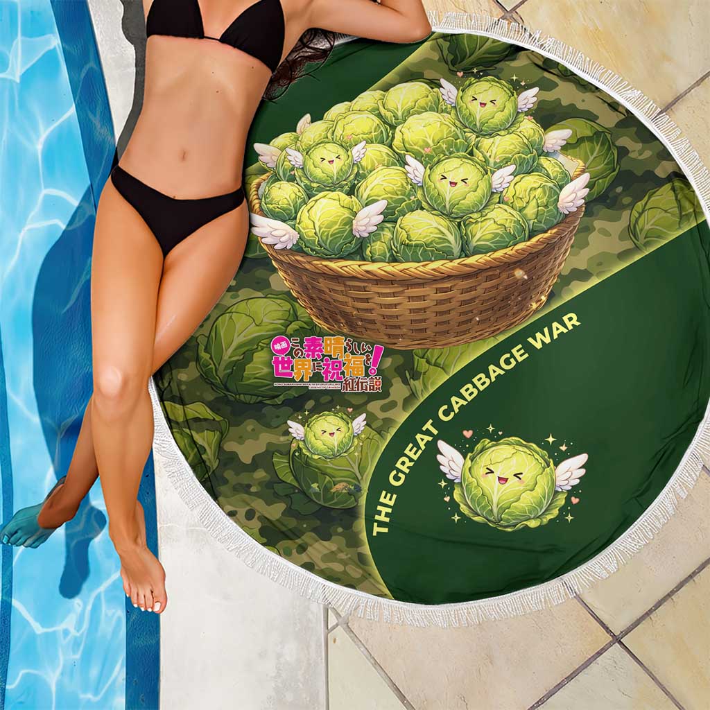 The Great Cabbage War Beach Blanket Whimsical Fantasy Game Art Style