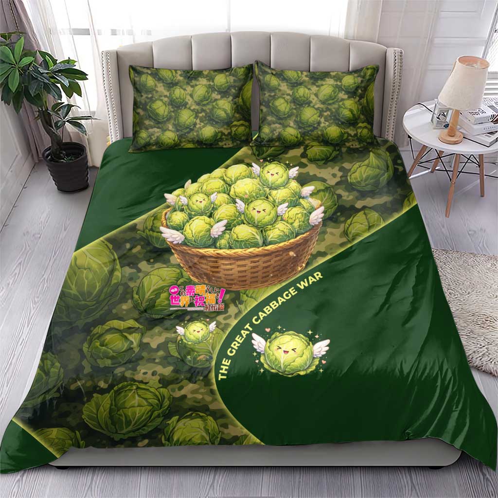 The Great Cabbage War Bedding Set Whimsical Fantasy Game Art Style
