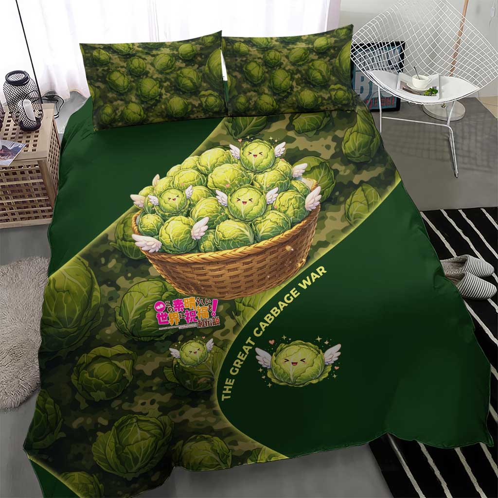The Great Cabbage War Bedding Set Whimsical Fantasy Game Art Style