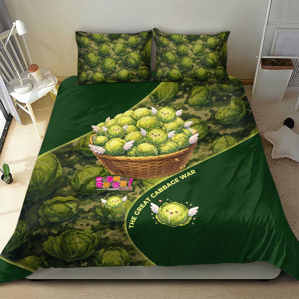The Great Cabbage War Bedding Set Whimsical Fantasy Game Art Style