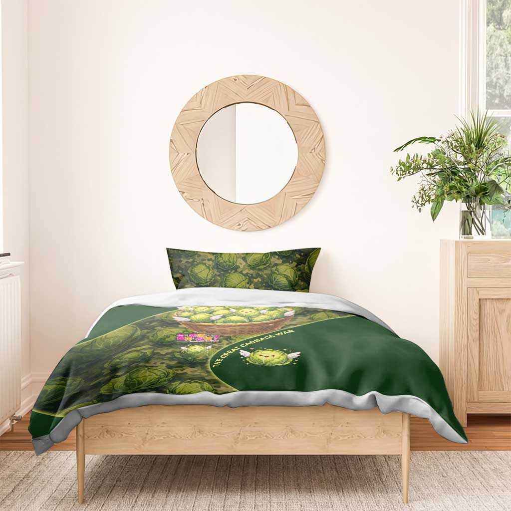 The Great Cabbage War Bedding Set Whimsical Fantasy Game Art Style