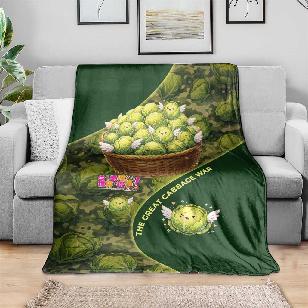 The Great Cabbage War Blanket Whimsical Fantasy Game Art Style