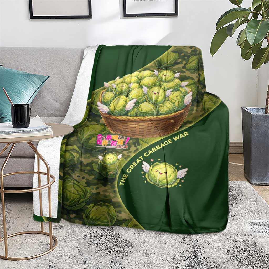 The Great Cabbage War Blanket Whimsical Fantasy Game Art Style