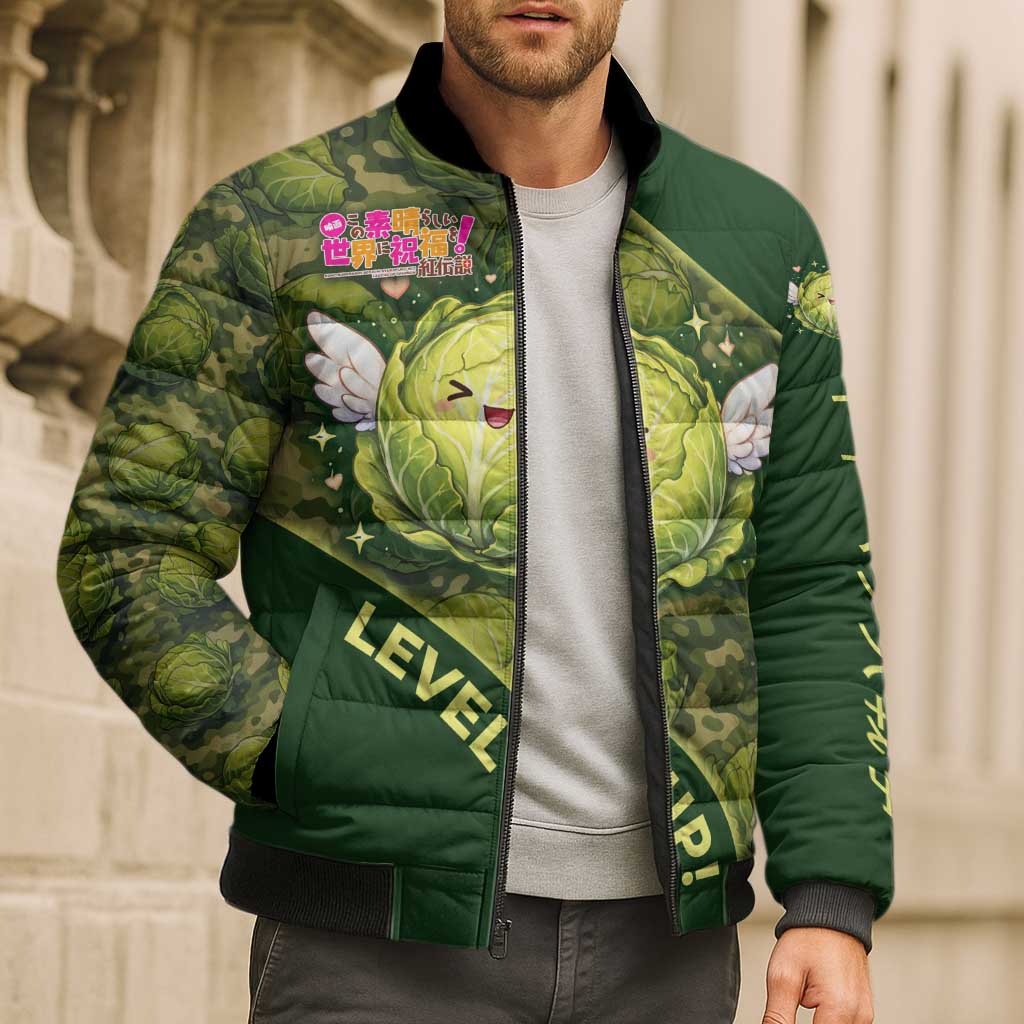 The Great Cabbage War Bomber Puffer Jacket Whimsical Fantasy Game Art Style