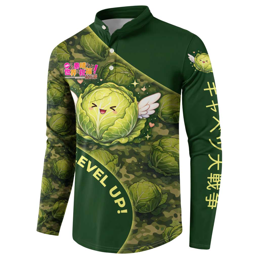 The Great Cabbage War Button Sweatshirt Whimsical Fantasy Game Art Style