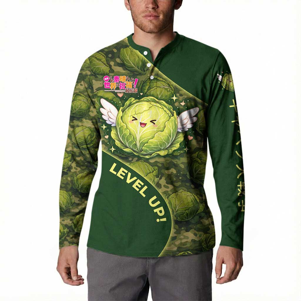 The Great Cabbage War Button Sweatshirt Whimsical Fantasy Game Art Style