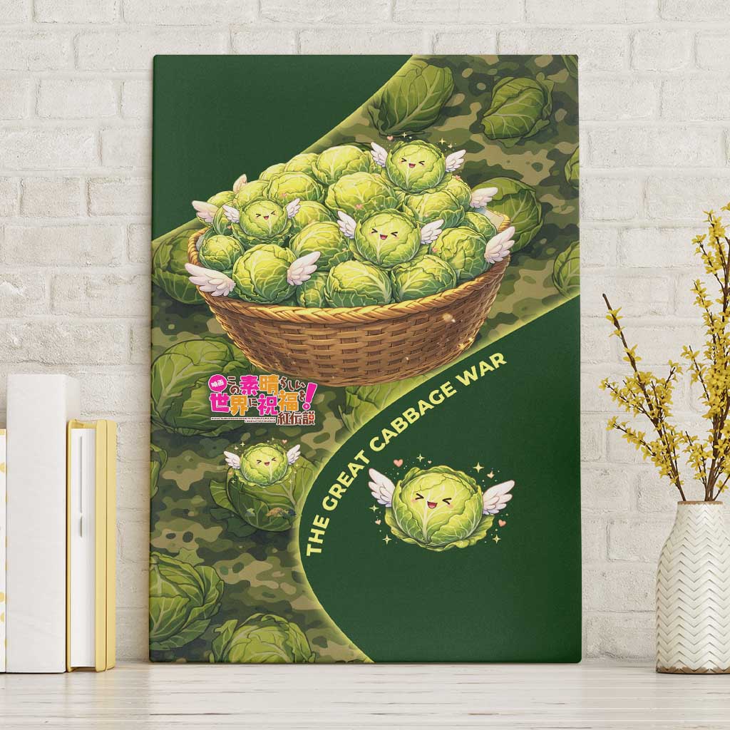 The Great Cabbage War Canvas Wall Art Whimsical Fantasy Game Art Style