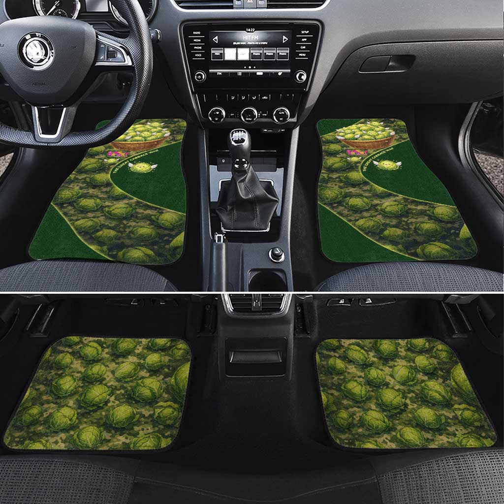 The Great Cabbage War Car Mats Whimsical Fantasy Game Art Style