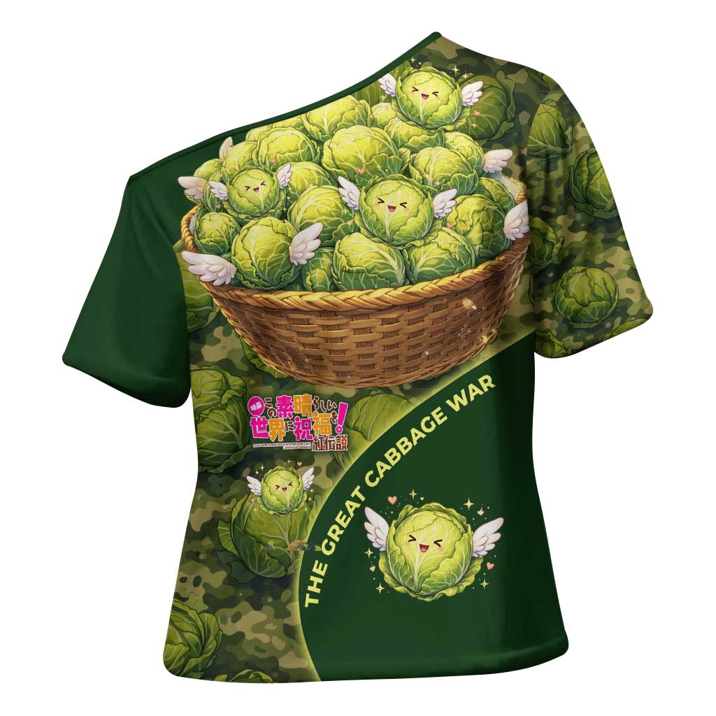 The Great Cabbage War Cross Shoulder Shirt Whimsical Fantasy Game Art Style